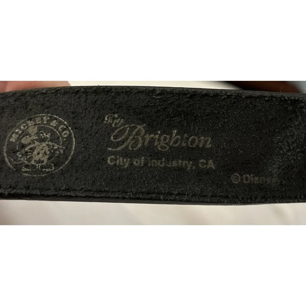 Vintage‎ Brighton x Disney Mickey Mouse Ears Black/Brown Leather Belt Size 30